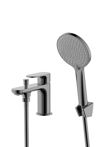 Смеситель на борт ванны Aquatek АЛЬФА AQ1944BGM оружейная сталь Смеситель на борт ванны Aquatek АЛЬФА AQ1944BGM оружейная сталь