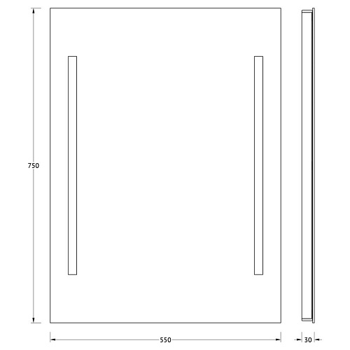 Зеркало EVOFORM Ledline BY 2114 с 2-мя встроенными LED-светильниками 10,5 W 55х75 см Зеркало EVOFORM Ledline BY 2114 с 2-мя встроенными LED-светильниками 10,5 W 55х75 см