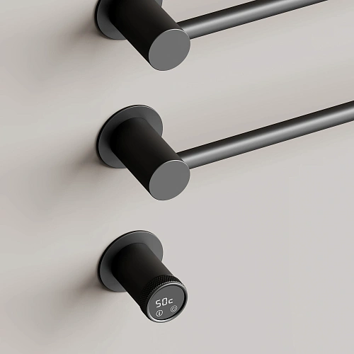 Полотенцесушитель электрический SANCOS Linea SC14001MB встраиваемый черный матовый Полотенцесушитель электрический SANCOS Linea SC14001MB встраиваемый черный матовый