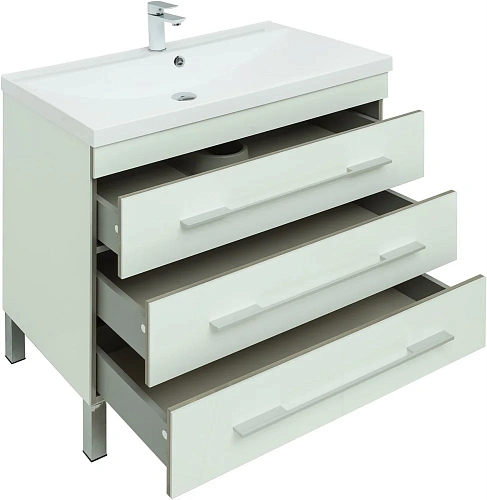 Комплект мебели Aquanet Верона 90 белый (напольный 3 ящика) 00287660 Комплект мебели Aquanet Верона 90 белый (напольный 3 ящика) 00287660