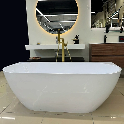 Ванна из искусственного камня Marmo-Elite Монца PBA-167-86-3 1670x860 щелевой перелив, матовая Ванна из искусственного камня Marmo-Elite Монца PBA-167-86-3 1670x860 щелевой перелив, матовая