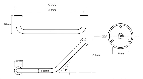 Поручень Bemeta OMEGA 102307022 Поручень Bemeta OMEGA 102307022