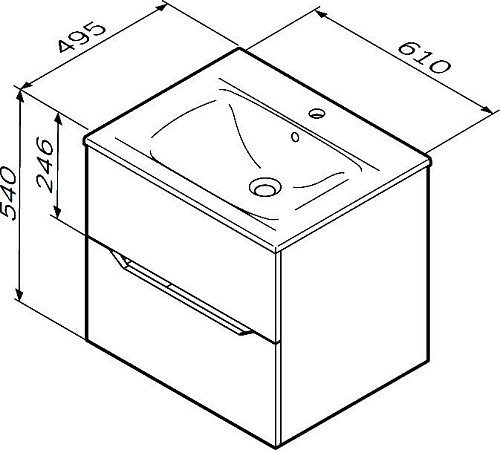 Тумба с раковиной AM.PM Tender 60 напольная, белый глянец M45A-FSX0602-WC0602WG Тумба с раковиной AM.PM Tender 60 напольная, белый глянец M45A-FSX0602-WC0602WG