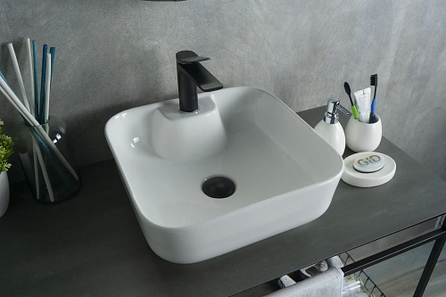 Раковина Gid N9443 51154 накладная белая 41x41x15 Раковина Gid N9443 51154 накладная белая 41x41x15