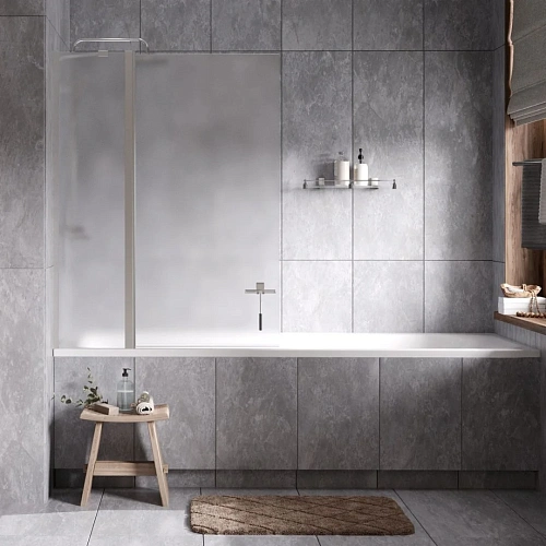 Шторка на ванну WasserKRAFT Berkel 48P02-110LM Matt glass Fixed хром Шторка на ванну WasserKRAFT Berkel 48P02-110LM Matt glass Fixed хром