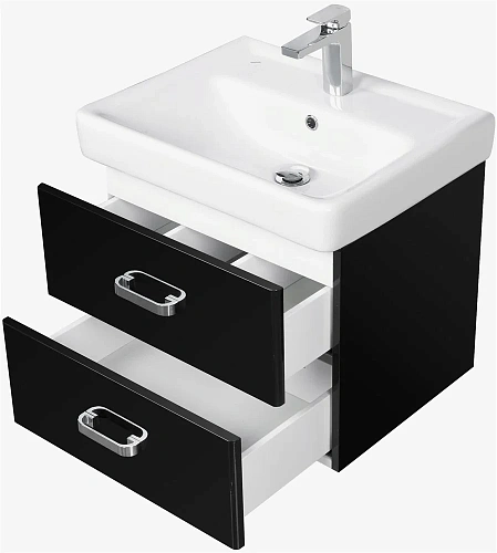 Тумба под раковину Aquaton Америна 60 черная 1A135401AM950 Тумба под раковину Aquaton Америна 60 черная 1A135401AM950