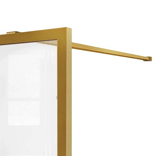 Душевая перегородка Vincea Walk-In VSW-1HC100CFBG, 1000x2000, браш. золото, стекло прозрачное/рифлен Душевая перегородка Vincea Walk-In VSW-1HC100CFBG, 1000x2000, браш. золото, стекло прозрачное/рифлен