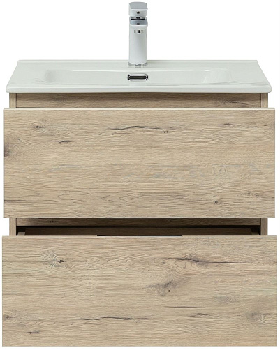 Тумба под раковину Aquanet Алвита New 60 2 ящика, дуб веллингтон белый 00277513 Тумба под раковину Aquanet Алвита New 60 2 ящика, дуб веллингтон белый 00277513