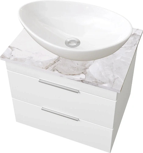 Тумба с раковиной STWORKI Копенгаген Копенгаген 60 белая, со столешницей Stone Life 60 и сифоном Neo 582085 Тумба с раковиной STWORKI Копенгаген Копенгаген 60 белая, со столешницей Stone Life 60 и сифоном Neo 582085