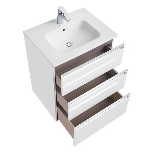 Тумба под раковину Roca The Gap 60 белый глянец 3 ящика A857404806 Тумба под раковину Roca The Gap 60 белый глянец 3 ящика A857404806