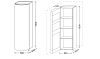 Картинка анонса товара «шкаф-пенал jacob delafon pacific eb1115g-t-s19 анисовый лак»