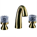 Смеситель для раковины Boheme CRYSTAL бронза (двуручковый) 317-CRST на 3 отверстия Смеситель для раковины Boheme CRYSTAL бронза (двуручковый) 317-CRST на 3 отверстия