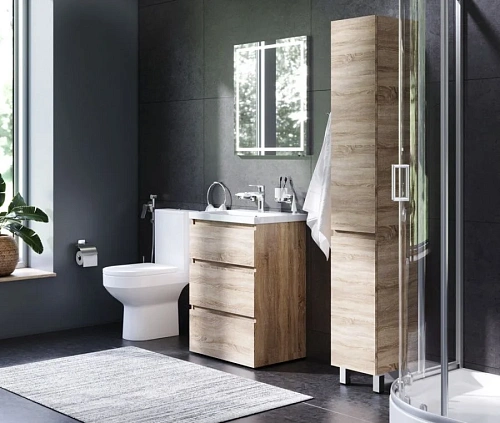 Комплект мебели AM.PM Gem UK91SA душевого уголка с поддоном с унитазом, комплектом смесителей, душевым гарнитуром и аксессуарами Комплект мебели AM.PM Gem UK91SA душевого уголка с поддоном с унитазом, комплектом смесителей, душевым гарнитуром и аксессуарами