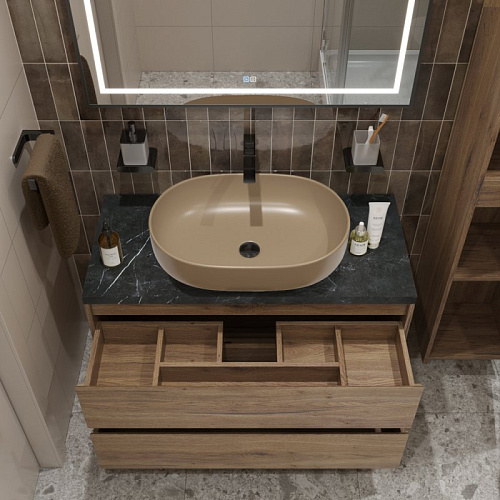 Тумба со столешницей и раковиной BelBagno KRAFT 100 kraft100rt-kepmno-1084-h316-set подвесная KRAFT100RT-KEPMNO-1084-H316-SET Тумба со столешницей и раковиной BelBagno KRAFT 100 kraft100rt-kepmno-1084-h316-set подвесная KRAFT100RT-KEPMNO-1084-H316-SET