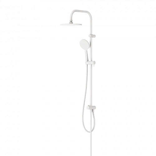 Душевая система Damixa Jupiter 977000200, верхний душ 225 мм штанга 1010 мм, белый Душевая система Damixa Jupiter 977000200, верхний душ 225 мм штанга 1010 мм, белый