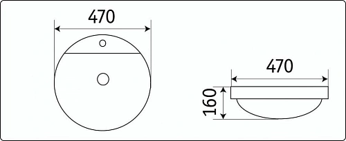 Раковина CeramaLux 7067A врезная, белый Раковина CeramaLux 7067A врезная, белый