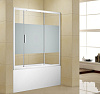 Картинка анонса товара «шторка на ванну aquanet practic ae10-b-150h150u-cp + ae10-f-75h150u-cp c боковой стенкой»