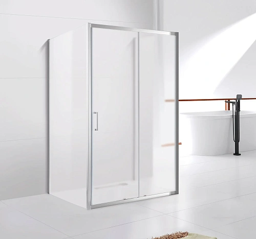 Душевой уголок CEZARES MOLVENO-AH-12-150/90-P-Cr 150x90см стекло рифленое, профиль хром Душевой уголок CEZARES MOLVENO-AH-12-150/90-P-Cr 150x90см стекло рифленое, профиль хром