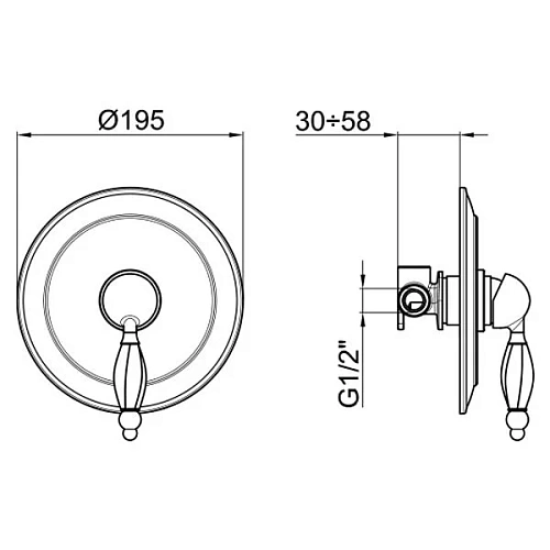 Смеситель для душа Webert Alexandra AL880101065 Смеситель для душа Webert Alexandra AL880101065