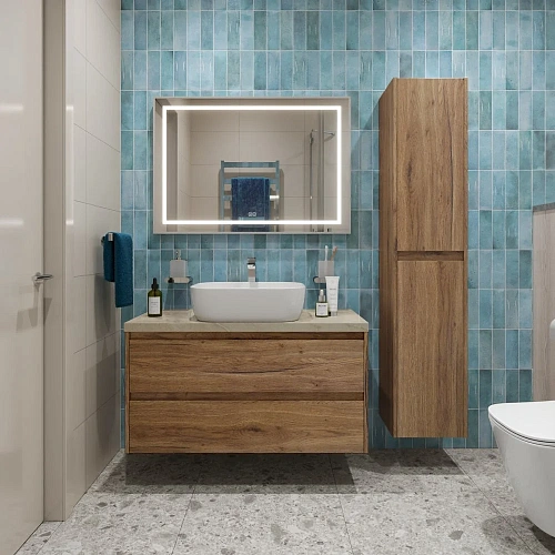 Тумба со столешницей и раковиной BelBagno KRAFT 100 kraft100rt-kepmco-1302-set подвесная KRAFT100RT-KEPMCO-1302-SET Тумба со столешницей и раковиной BelBagno KRAFT 100 kraft100rt-kepmco-1302-set подвесная KRAFT100RT-KEPMCO-1302-SET