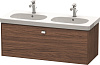 Картинка анонса товара «тумба под раковину duravit brioso br404801021 подвесная 117 см орех темный»