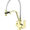 Смеситель для кухни Wonzon & Woghand с гибким изливом и подключением фильтра, брашированное золото (WW-88458013-BG(MW)) Смеситель для кухни Wonzon & Woghand с гибким изливом и подключением фильтра, брашированное золото (WW-88458013-BG(MW))