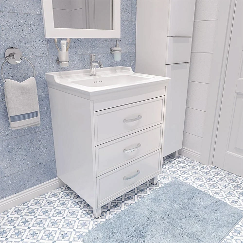 Тумба с раковиной STWORKI Хальмстад 65 белая 490446 Тумба с раковиной STWORKI Хальмстад 65 белая 490446