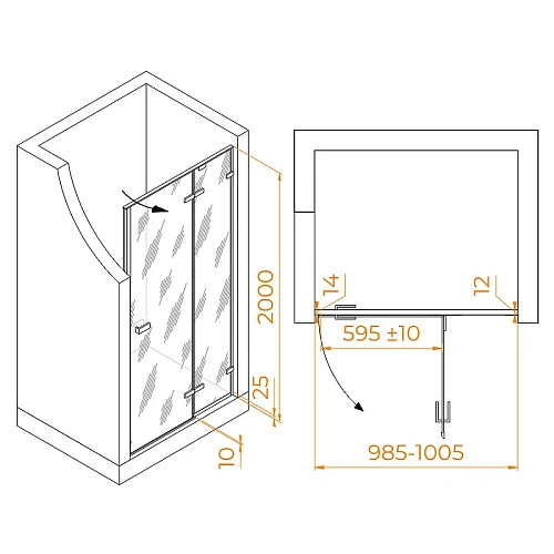 Душевая дверь RGW Stilvoll SV-004 1000 мм хром 353200410-11 Душевая дверь RGW Stilvoll SV-004 1000 мм хром 353200410-11