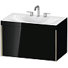 Картинка анонса товара «тумба с раковиной duravit xviu xv4610tb140c 80 см черный глянцевый»