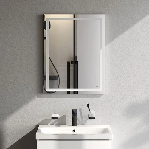 Зеркало AM.PM Gem M91AMOX0551WG с LED-подсветкой, 55 см Зеркало AM.PM Gem M91AMOX0551WG с LED-подсветкой, 55 см