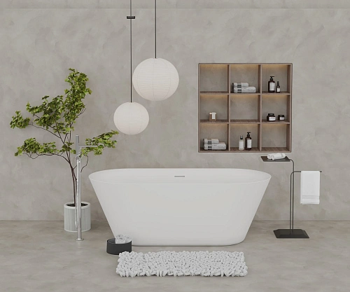 Ванна отдельностоящая AQUAme AQM3501MW белый Ванна отдельностоящая AQUAme AQM3501MW белый