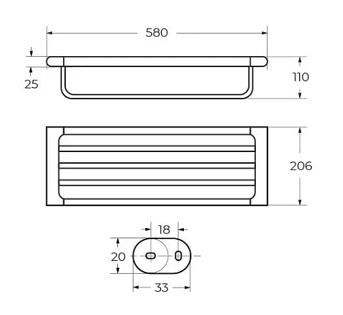 Полотенцедержатель Art&Max Platino AM-E-3922AL Полотенцедержатель Art&Max Platino AM-E-3922AL