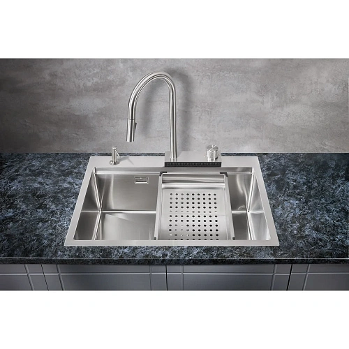 Кухонная мойка Milacio Denia 68 Steel (MC.77410) сталь нержавеющая Кухонная мойка Milacio Denia 68 Steel (MC.77410) сталь нержавеющая