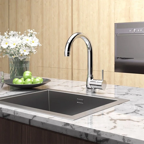 Смеситель для раковины Paini Ovo 86CR205LLWF без донного клапана высокий Смеситель для раковины Paini Ovo 86CR205LLWF без донного клапана высокий