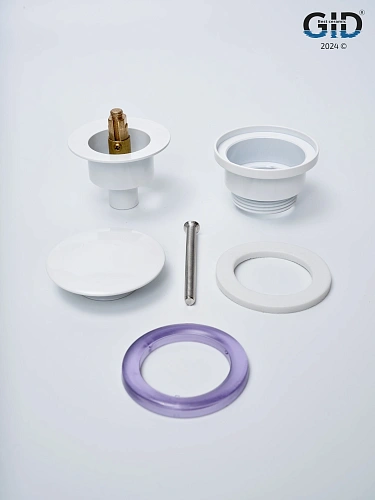 Донный клапан Gid универсальный G-60W 76606K белый 7x7x10 Донный клапан Gid универсальный G-60W 76606K белый 7x7x10