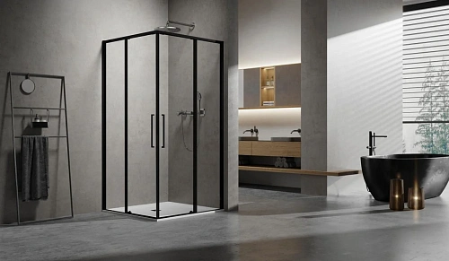 Душевой уголок Vincea Slim 8mm VSS-6SL9010CLB, 1000x900, черный, стекло прозрачное Душевой уголок Vincea Slim 8mm VSS-6SL9010CLB, 1000x900, черный, стекло прозрачное