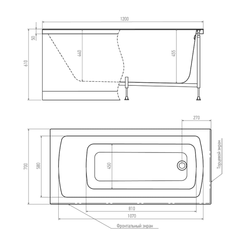 Акриловая ванна Timo RITTA1270 (1200x700x630) Акриловая ванна Timo RITTA1270 (1200x700x630)