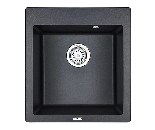Кухонная мойка Granula 4651, ШВАРЦ (чёрный металлик), кварц 465x510 Кухонная мойка Granula 4651, ШВАРЦ (чёрный металлик), кварц 465x510