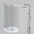 Душевой уголок AM.PM Gem 90 с поддоном + душ система AM.PM Gem 20608 Душевой уголок AM.PM Gem 90 с поддоном + душ система AM.PM Gem 20608
