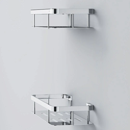 Полка AM.PM Sense L A7453200 прямая, двухъярусная, хром Полка AM.PM Sense L A7453200 прямая, двухъярусная, хром