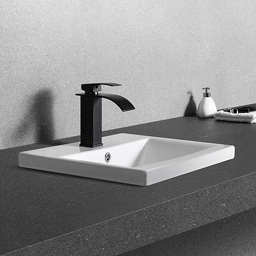 Раковина CeramaLux 9393-50 врезная, белый Раковина CeramaLux 9393-50 врезная, белый