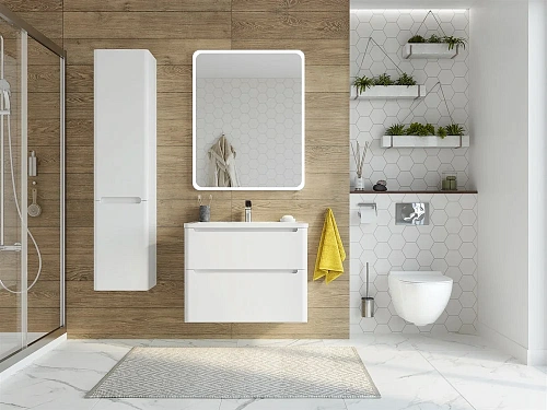 Тумба с раковиной STWORKI Монтре 80 белая 432024 Тумба с раковиной STWORKI Монтре 80 белая 432024