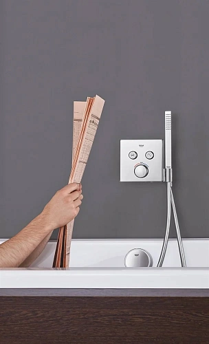 Смеситель для душа GROHE Grohtherm SmartControl на 2 выхода со встроенным держателем ручного душа, х 29125000 Смеситель для душа GROHE Grohtherm SmartControl на 2 выхода со встроенным держателем ручного душа, х 29125000