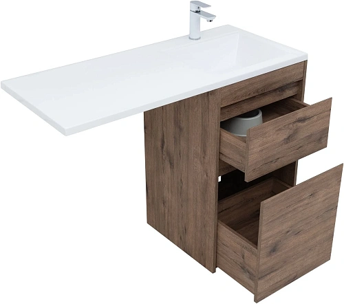 Тумба под раковину Aquanet Токио 48 дуб веллингтон напольная 2 ящика 00333647 напольная Тумба под раковину Aquanet Токио 48 дуб веллингтон напольная 2 ящика 00333647 напольная