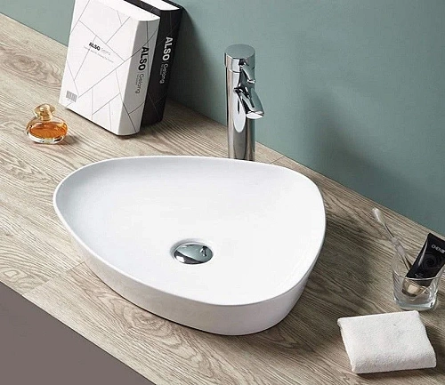 Раковина CeramaLux 9386 накладная, белый Раковина CeramaLux 9386 накладная, белый