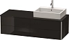 Тумба под раковину Duravit XSquare XS4913R4040 140 см черный глянцевый