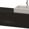 Тумба под раковину Duravit XSquare XS4913R4040 140 см черный глянцевый Тумба под раковину Duravit XSquare XS4913R4040 140 см черный глянцевый