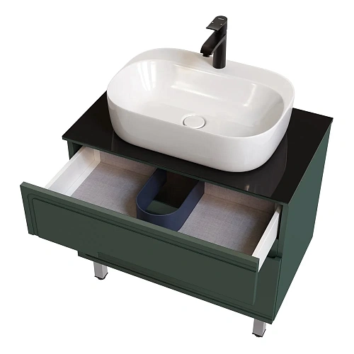 Тумба под раковину Taliente Cevia, 80см, серо-зеленый матовый, под столешницу MB-ST, без ножек TA-MB TA-MBC-80PS-grigio verde Тумба под раковину Taliente Cevia, 80см, серо-зеленый матовый, под столешницу MB-ST, без ножек TA-MB TA-MBC-80PS-grigio verde