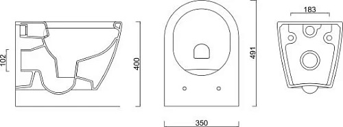 Инсталляция Berges Wasserhaus NOVUM 042223 c унитазом GEO Rimless Инсталляция Berges Wasserhaus NOVUM 042223 c унитазом GEO Rimless