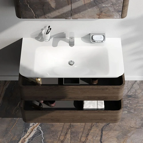 Тумба под раковину AM.PM Sensation M30FHX1002TF подвесная, 100 см, табачный дуб, текстурированное Тумба под раковину AM.PM Sensation M30FHX1002TF подвесная, 100 см, табачный дуб, текстурированное